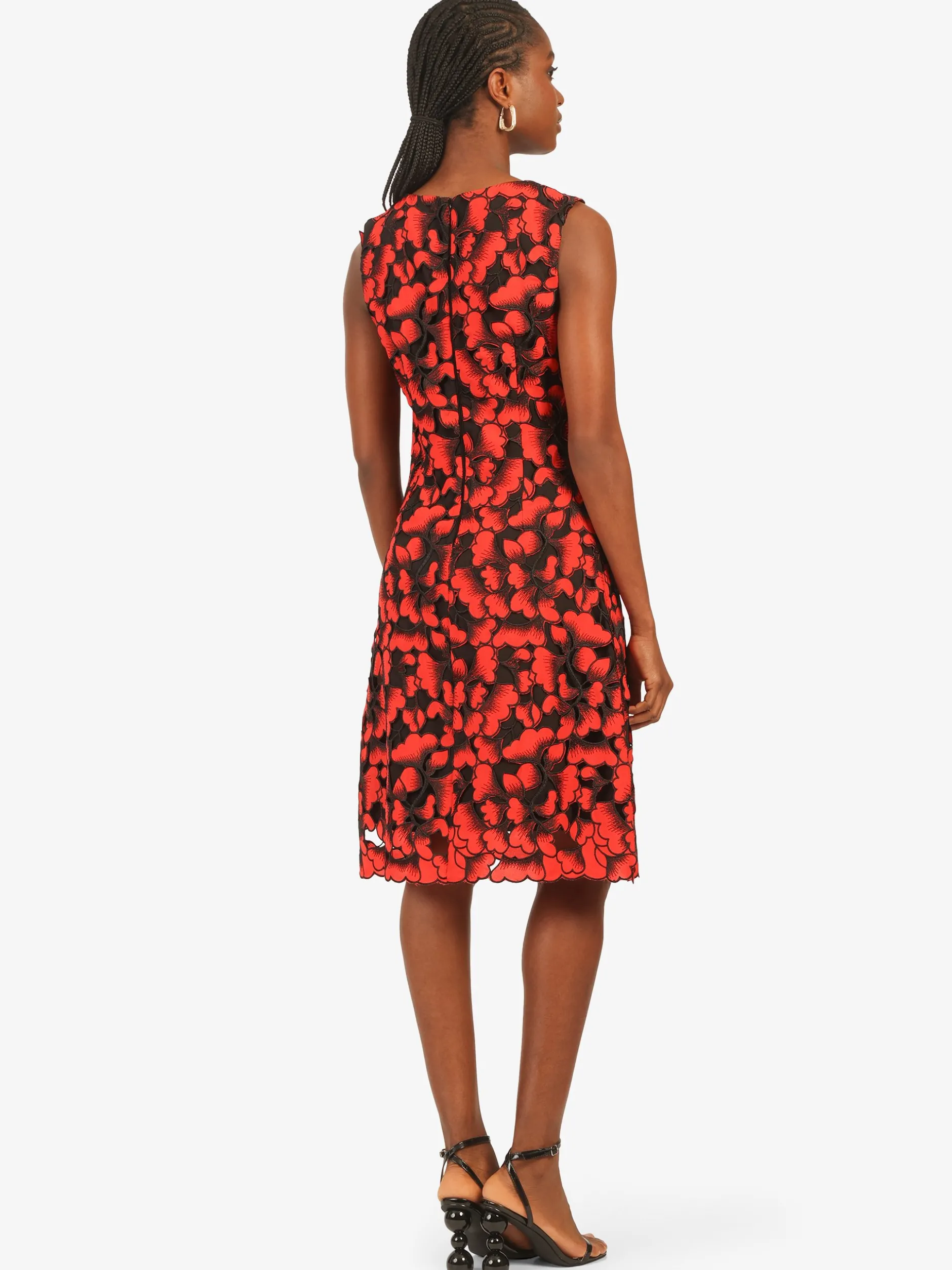 Kraimod Damen Cocktailkleid in rot schwarz