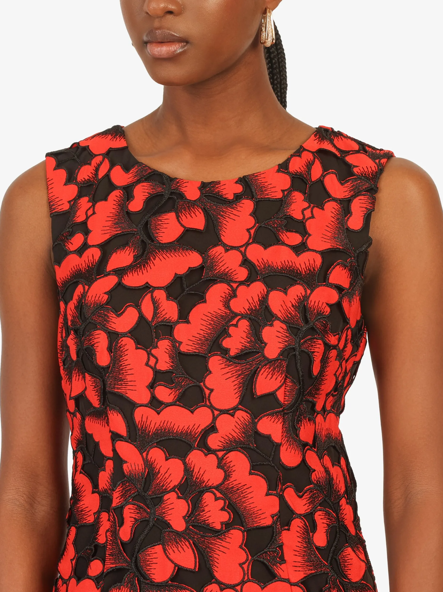 Kraimod Damen Cocktailkleid in rot schwarz