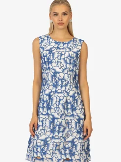 Kraimod Damen Cocktailkleid in blau - Ausschnitt: U-Boot