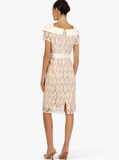 Kraimod Damen Cocktailkleid in beige - Länge: mittel