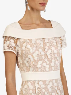 Kraimod Damen Cocktailkleid in beige - Länge: mittel