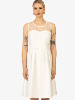 Kraimod Damen Cocktailkleid in weiß - Länge: mittel
