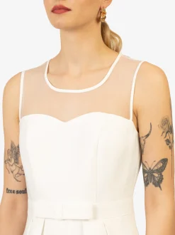 Kraimod Damen Cocktailkleid in weiß - Länge: mittel