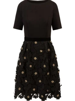 Kraimod Damen Cocktailkleid in schwarz - Länge: mittel