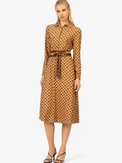 Kraimod Damen Hemdblusenkleid in braun beige