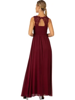 Kraimod Damen Kleid in bordeaux - Länge: lang