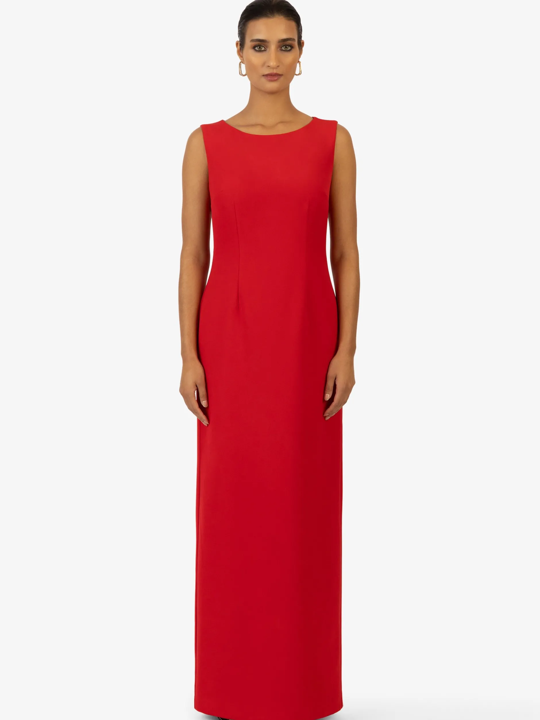 Kraimod Damen Kleid in rot - Ausschnitt: U-Boot