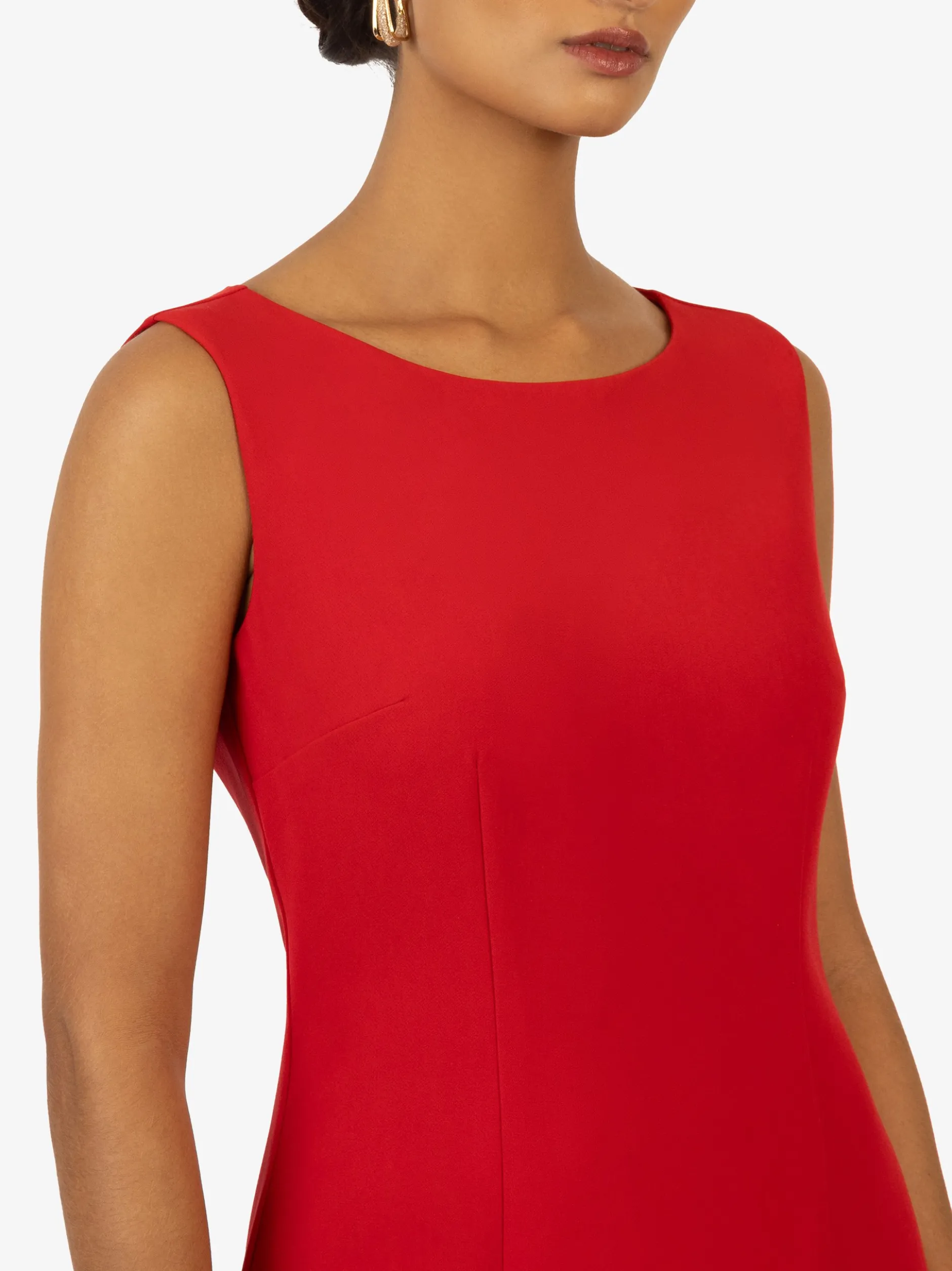 Kraimod Damen Kleid in rot - Ausschnitt: U-Boot