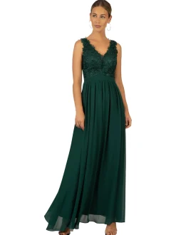 Kraimod Damen Kleid in smaragd - Länge: lang