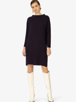 Kraimod Damen Strickkleid in marine - Ausschnitt: U-Boot