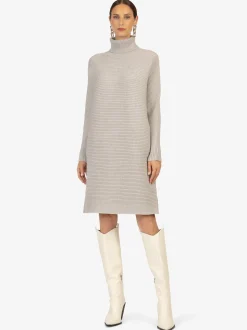 Kraimod Damen Strickkleid in grau - Ärmel: langarm