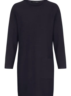 Kraimod Damen Strickkleid in marine - Ausschnitt: U-Boot