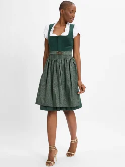 Krüger Dirndl Damen Freizeitkleid in tanne - Länge: kurz