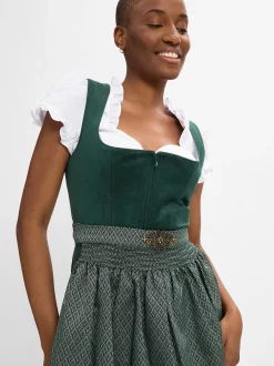 Krüger Dirndl Damen Freizeitkleid in tanne - Länge: kurz