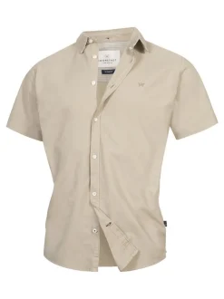 Kronstadt Herren Hemd Kurzarm - KSAsk in sand beige
