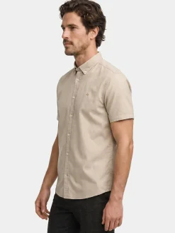 Kronstadt Herren Hemd Kurzarm - KSAsk in sand beige