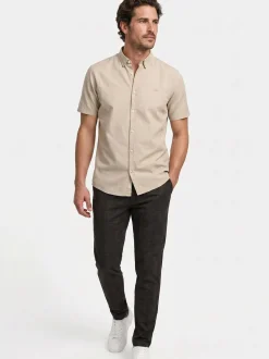 Kronstadt Herren Hemd Kurzarm - KSAsk in sand beige