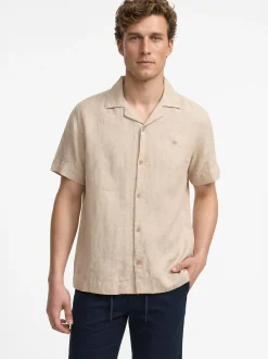 Kronstadt Herren Hemd Kurzarm - KSAyers in sand beige