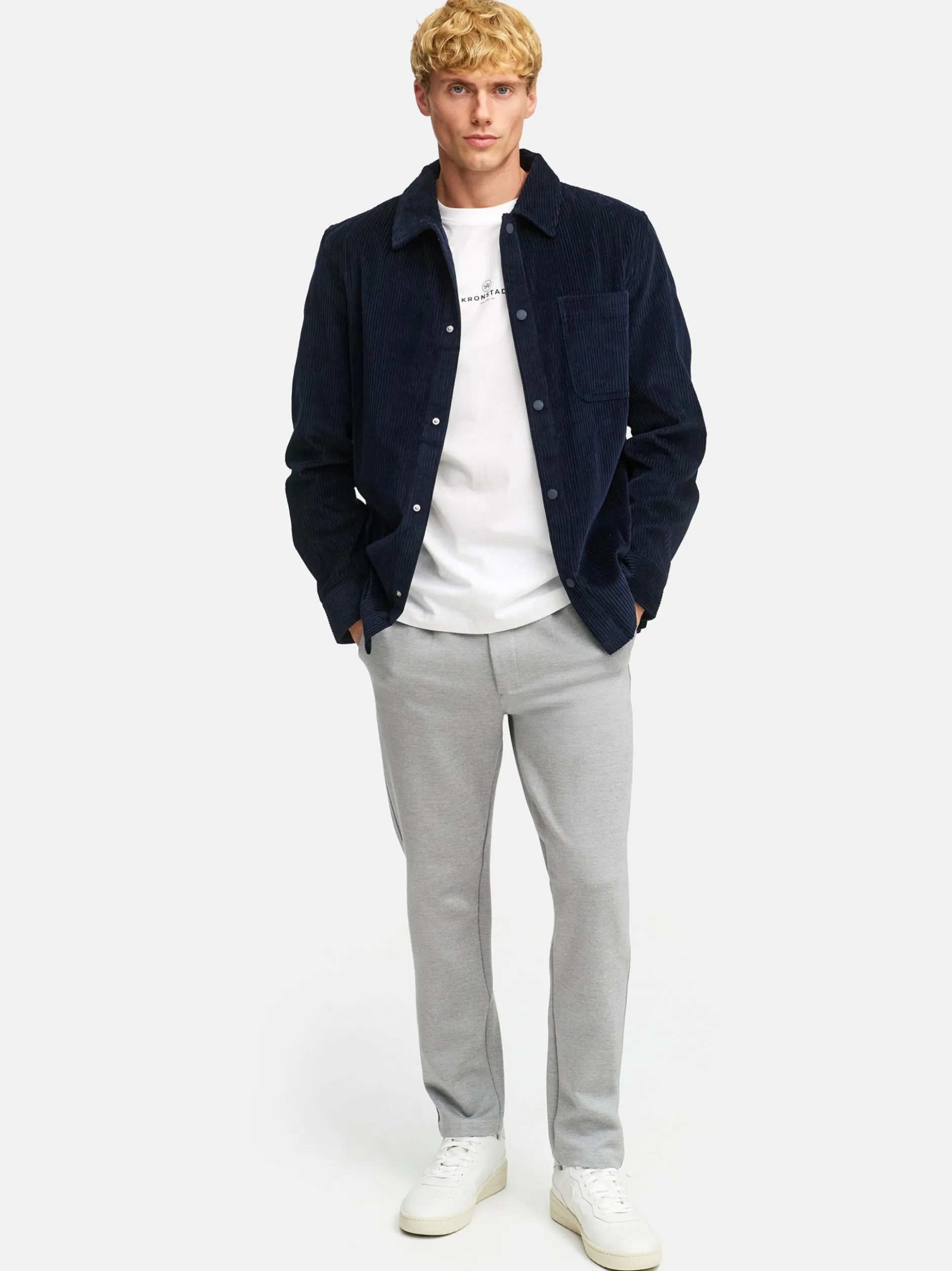Kronstadt Herren Hemd Langarm - KSChandos overshirt in blau