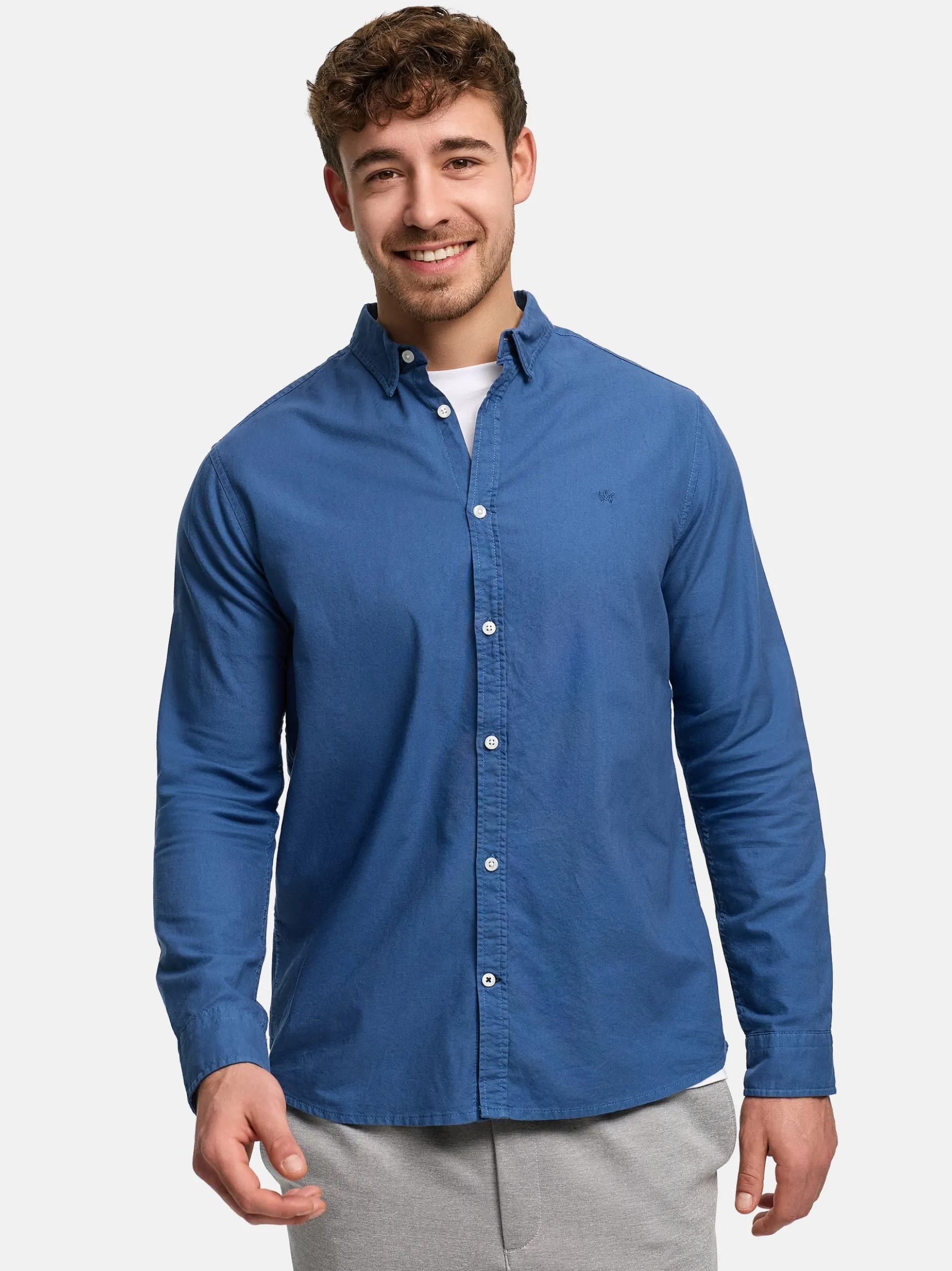 Kronstadt Herren Hemd Langarm - KSAsk Ls in hellblau blau