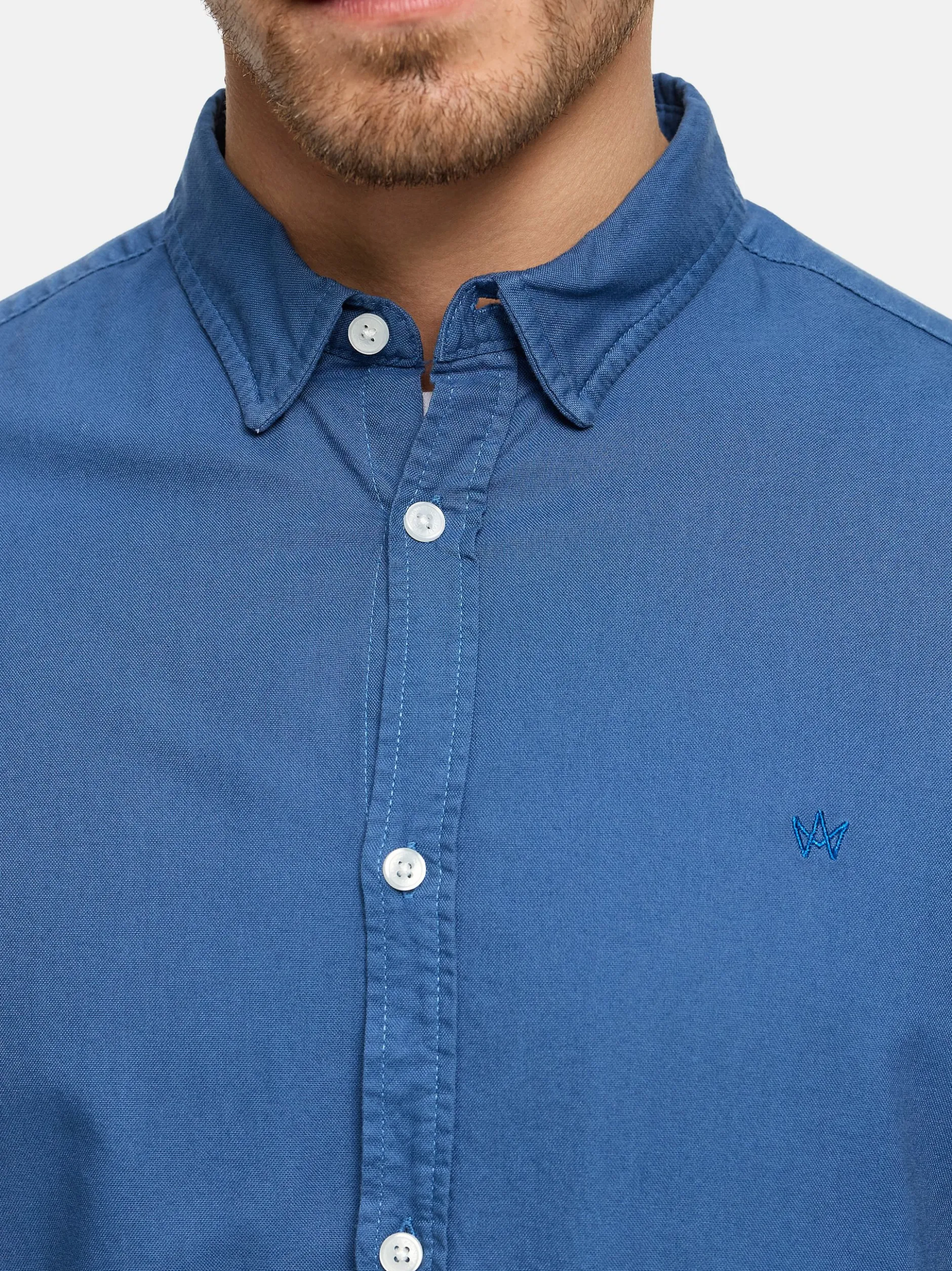 Kronstadt Herren Hemd Langarm - KSAsk Ls in hellblau blau