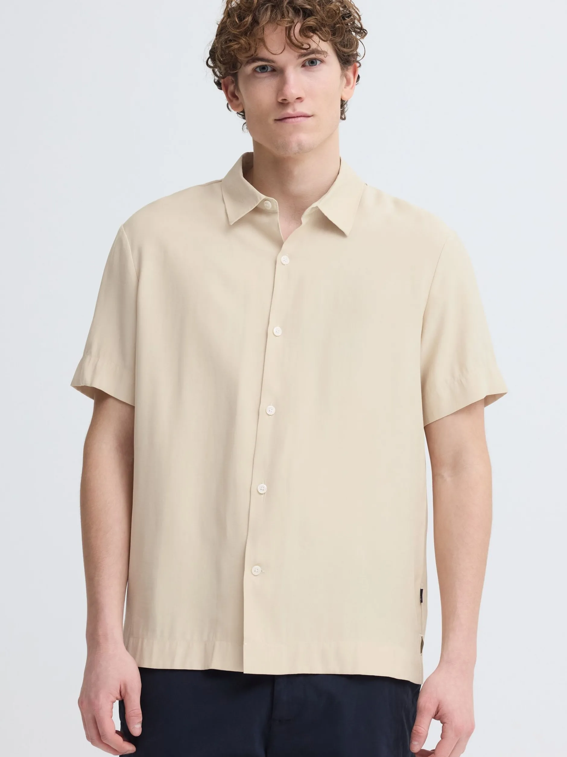 Kronstadt Herren Kurzarmhemd - KSValbrook in beige