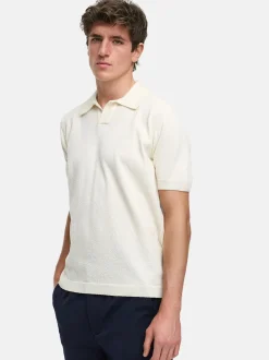 Kronstadt Herren Poloshirt - KSBlake knit in vanille beige