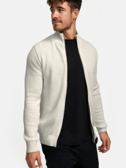 Kronstadt Herren Strickjacke - KSErik Zip in grau anthrazit