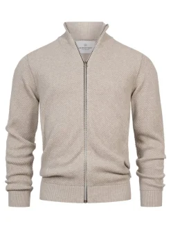 Kronstadt Herren Strickjacke - KSErik Zip in grau anthrazit