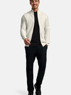 Kronstadt Herren Strickjacke - KSErik Zip in grau anthrazit