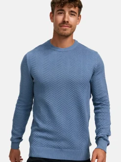 Kronstadt Herren Strickpullover - KSCarlo in aqua blau