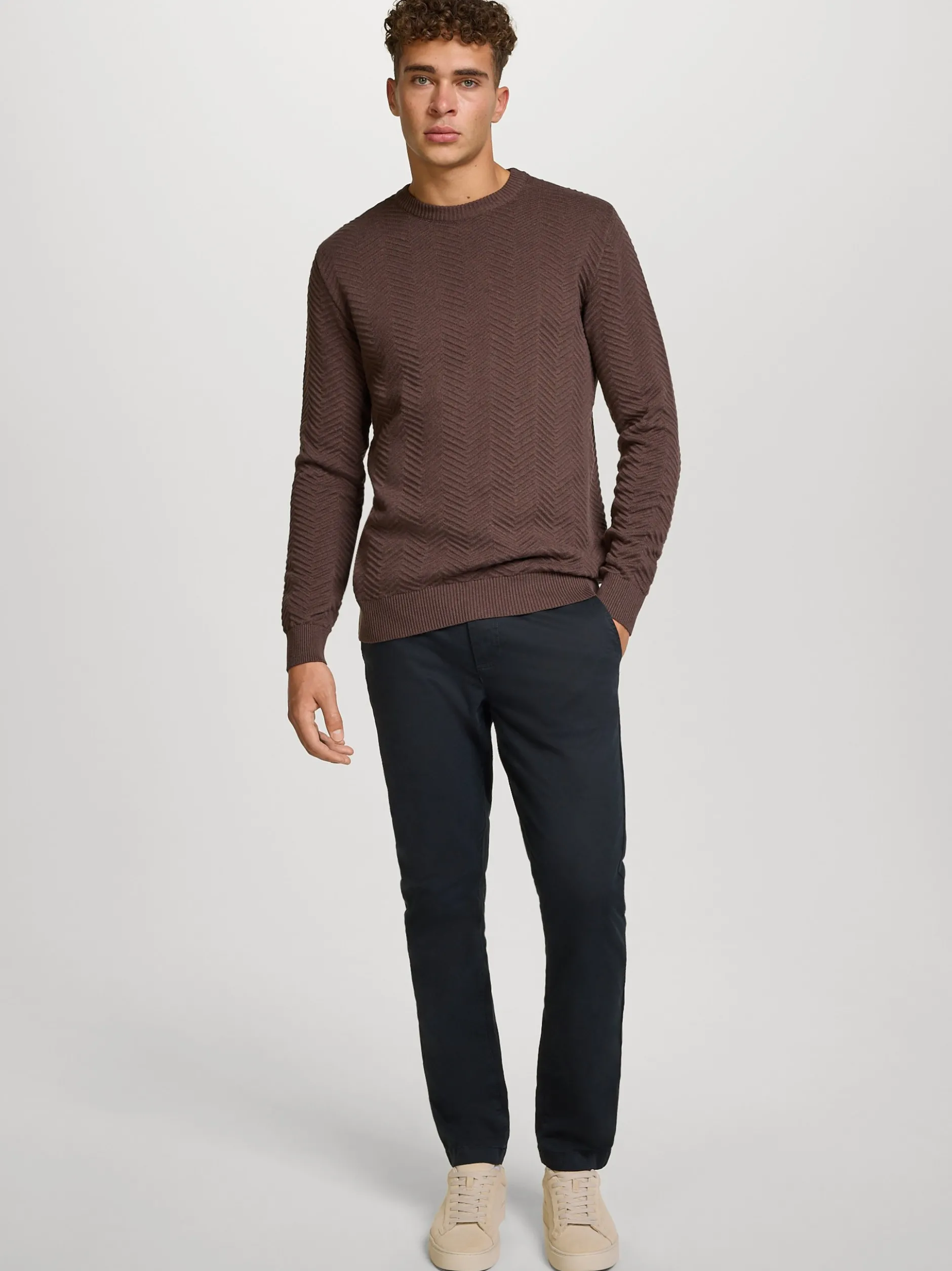 Kronstadt Herren Strickpullover - KSCarlo in braun