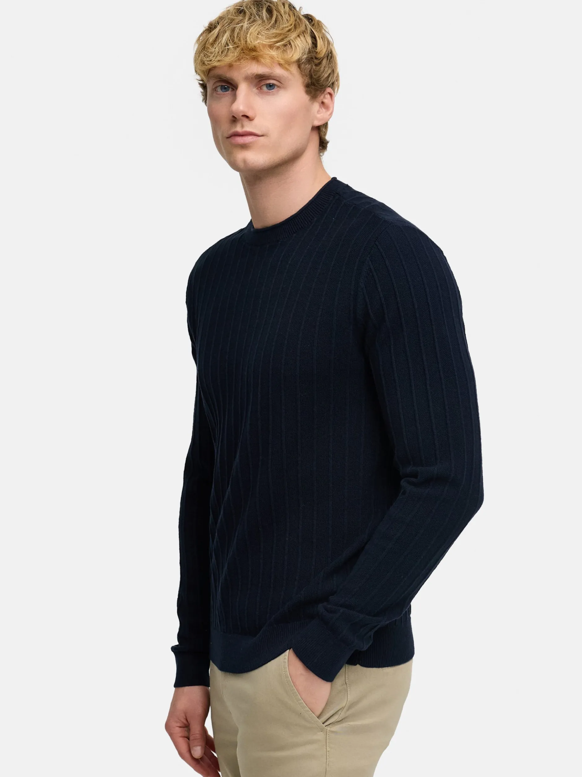Kronstadt Herren Strickpullover - KSAlonzo in blau