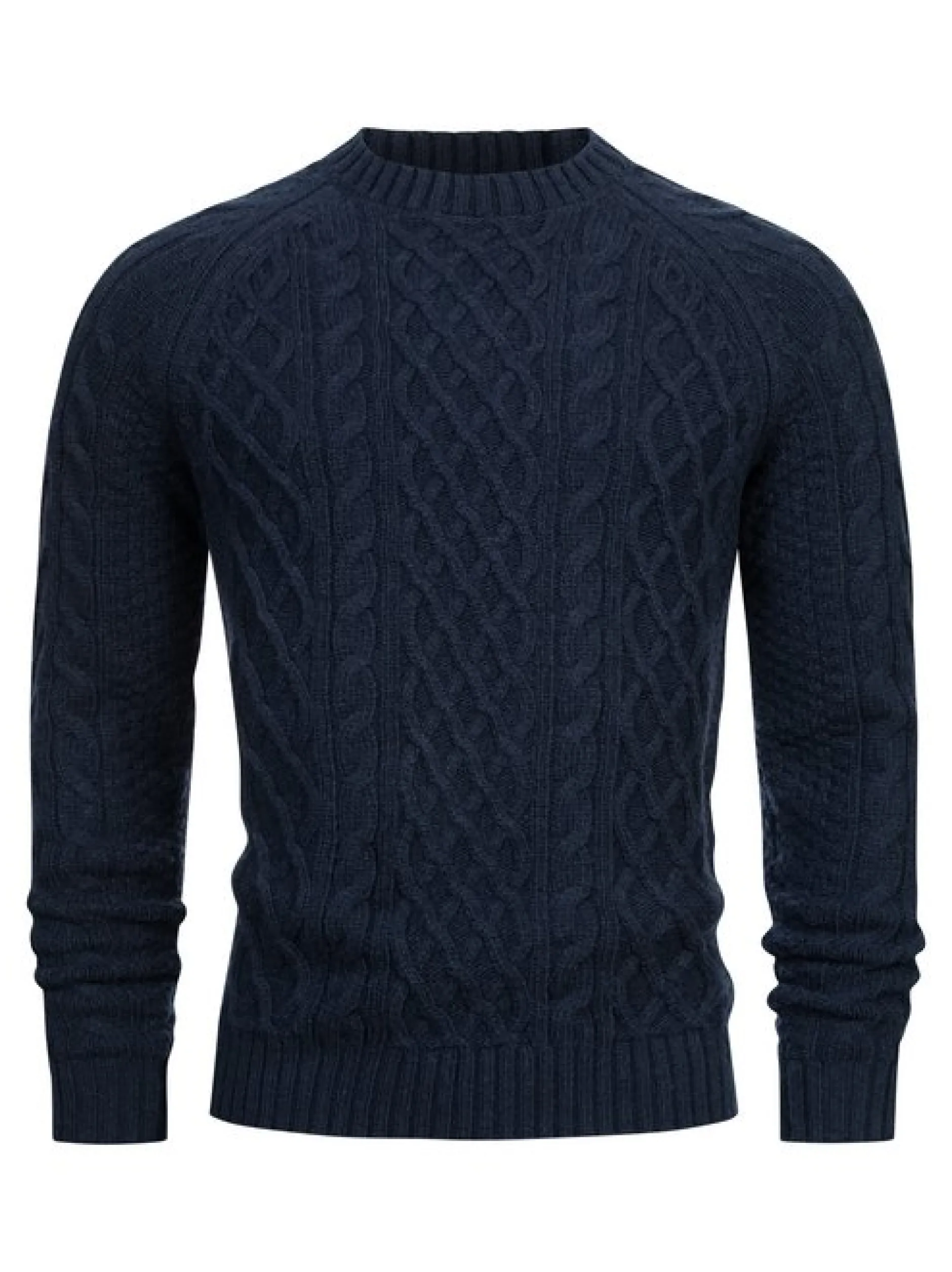 Kronstadt Herren Strickpullover - KSWard crew neck knit in blau