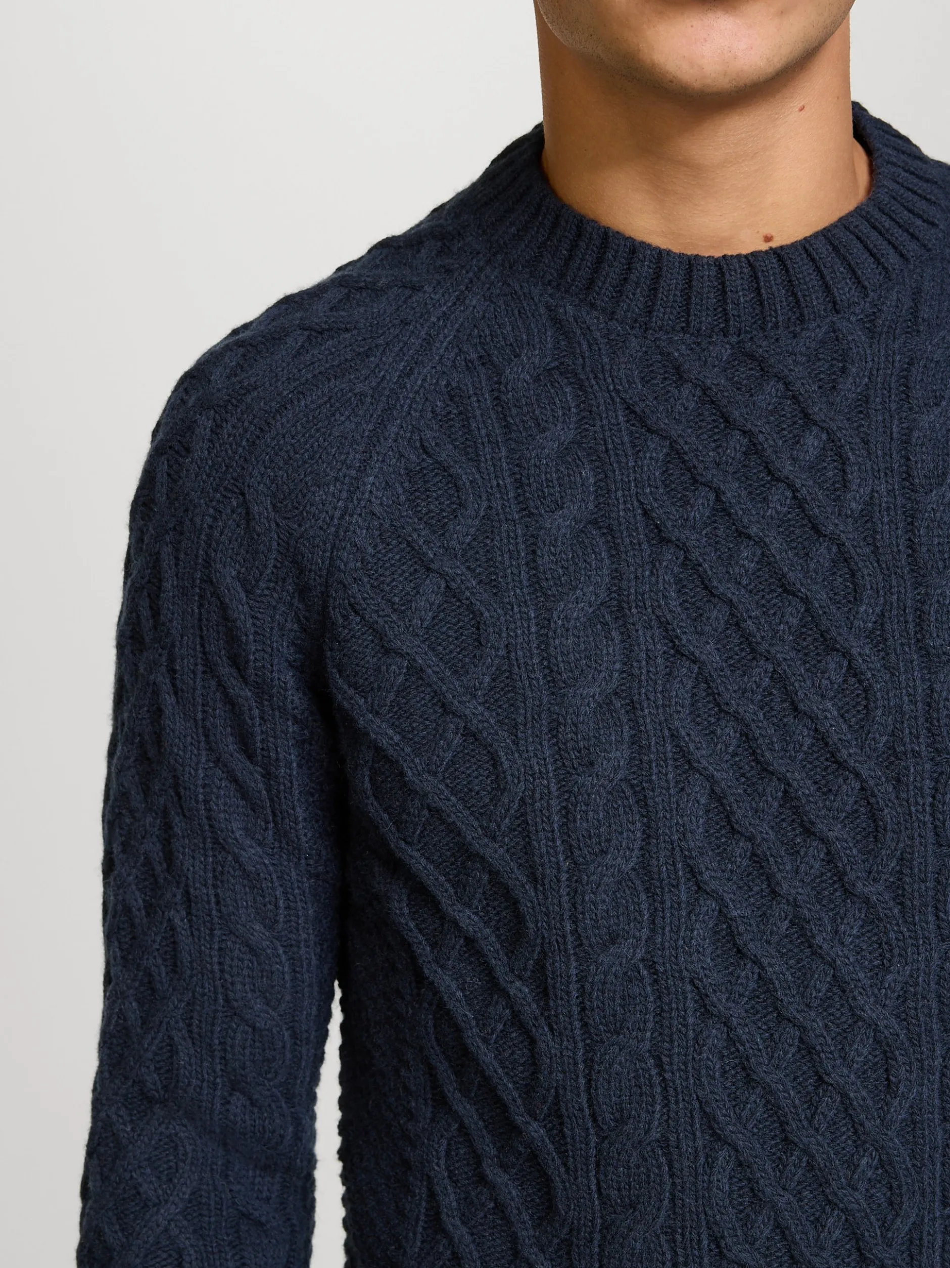 Kronstadt Herren Strickpullover - KSWard crew neck knit in blau