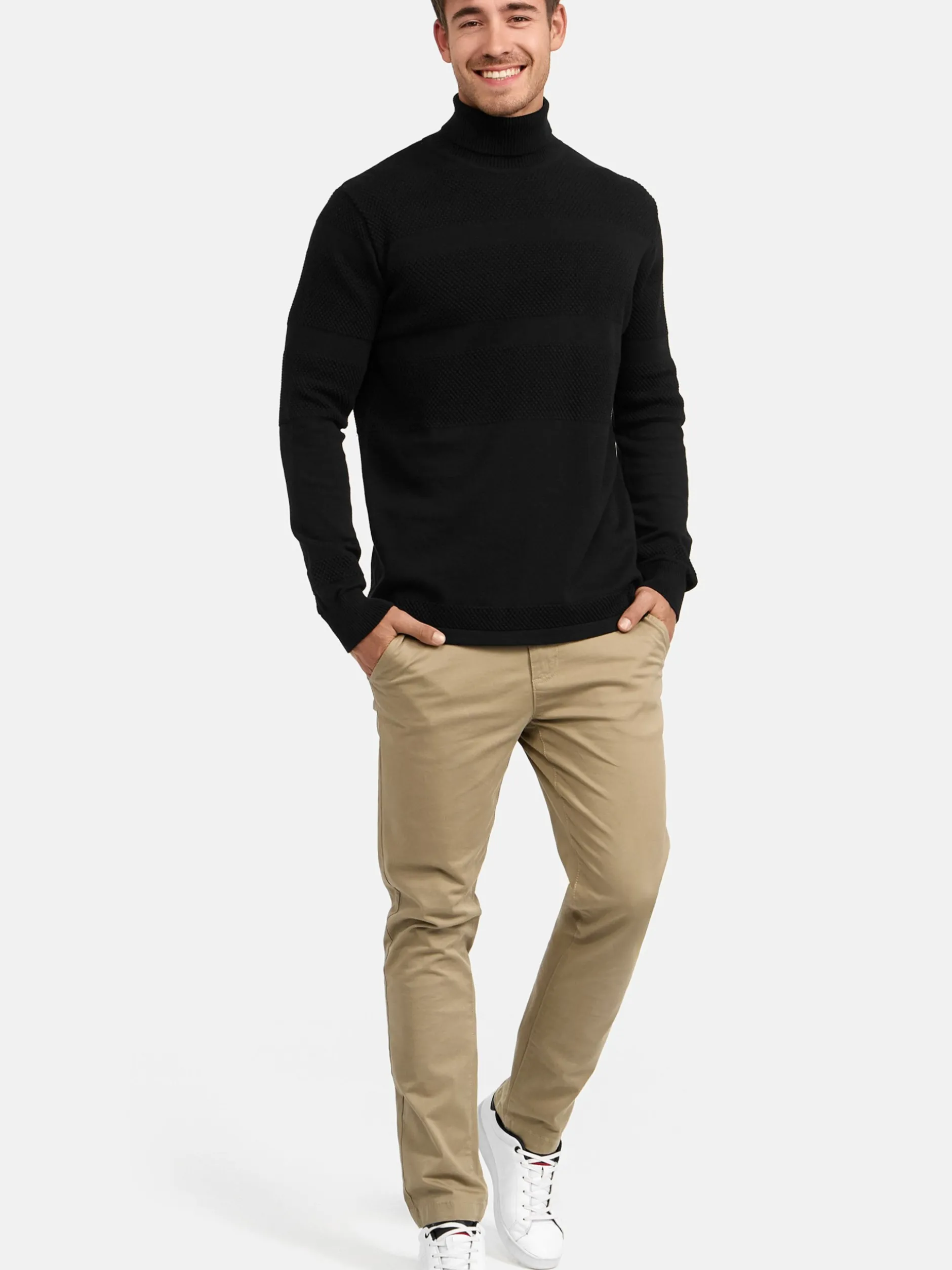 Kronstadt Herren Strickpullover - KSFisker in schwarz