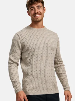 Kronstadt Herren Strickpullover - KSCable in beige