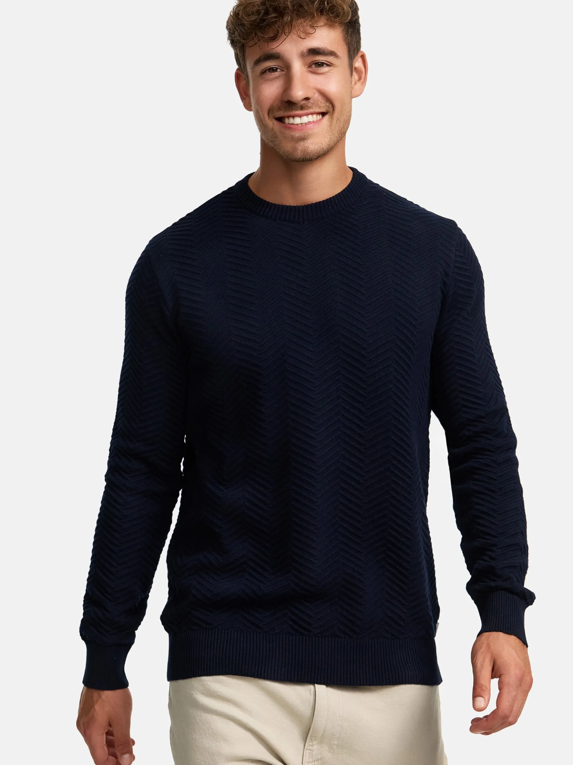 Kronstadt Herren Strickpullover - KSCarlo in blau