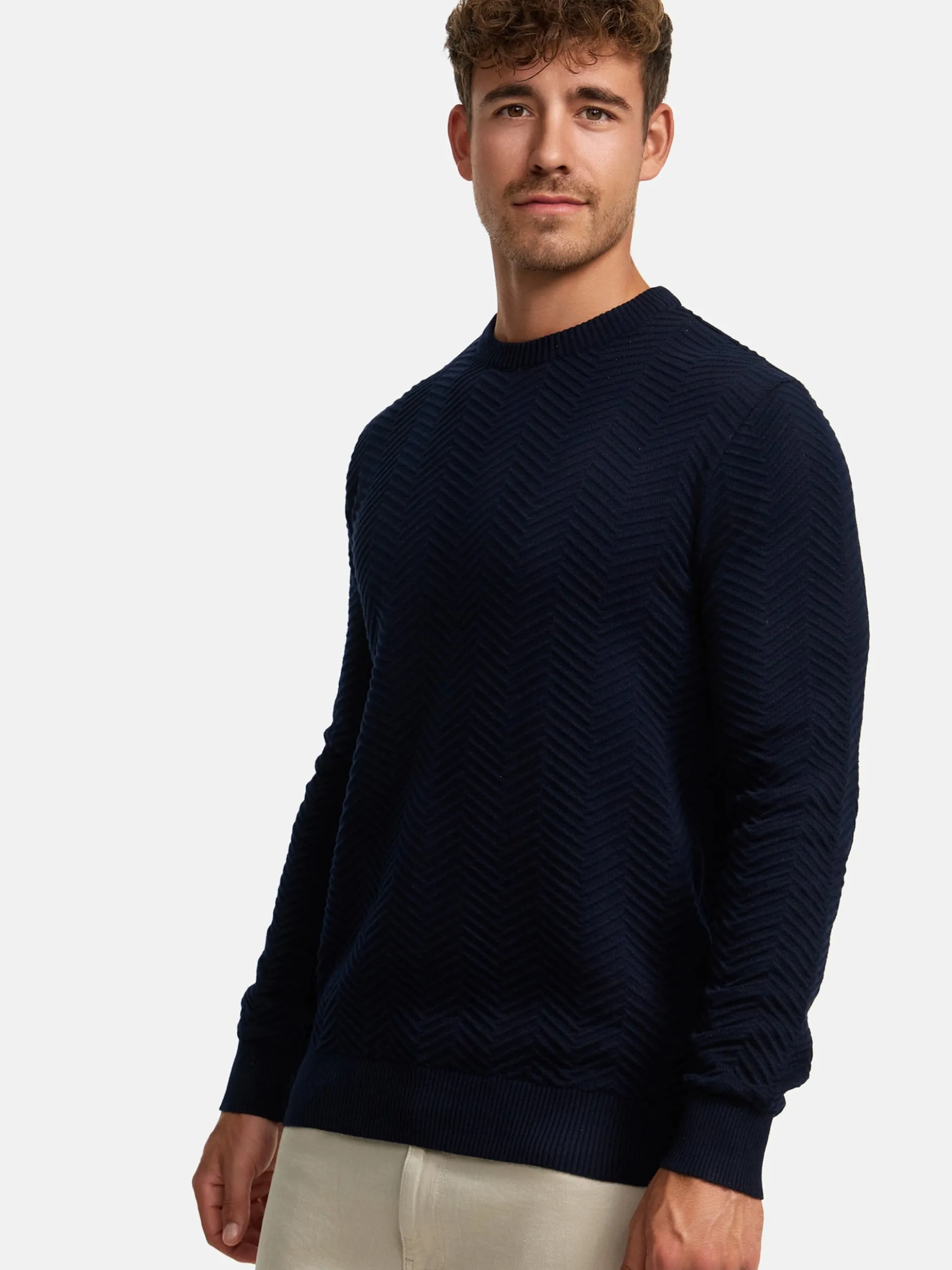 Kronstadt Herren Strickpullover - KSCarlo in blau