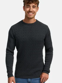 Kronstadt Herren Strickpullover - KSCable in anthrazit