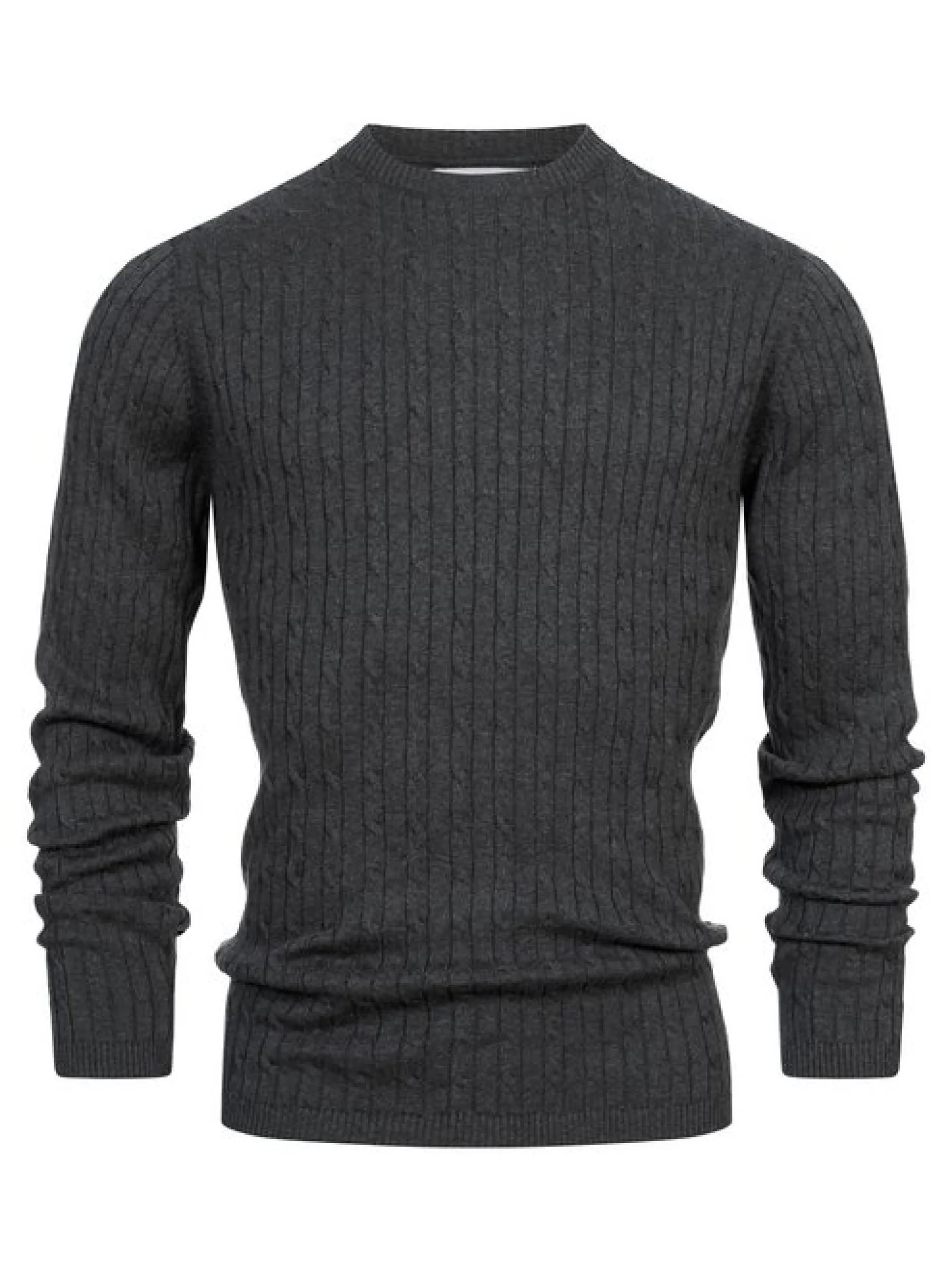 Kronstadt Herren Strickpullover - KSCable in anthrazit