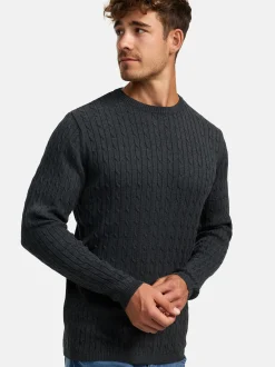 Kronstadt Herren Strickpullover - KSCable in anthrazit