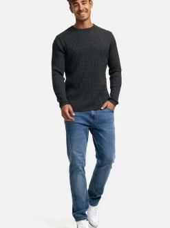 Kronstadt Herren Strickpullover - KSCable in anthrazit