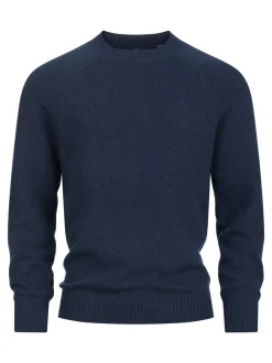 Kronstadt Herren Strickpullover - KSLarson crew neck knit in blau