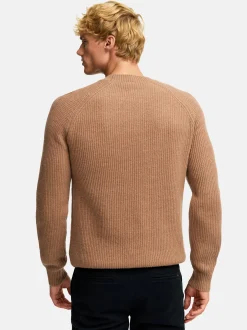 Kronstadt Herren Strickpullover - KSDorsey crew neck knit in braun