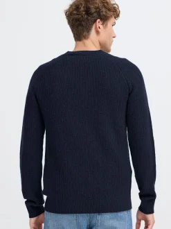Kronstadt Herren Strickpullover - KSDoors O-neck in blau