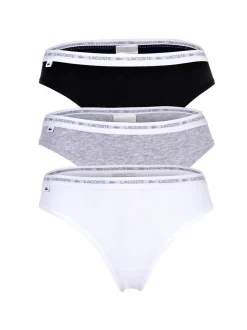 Lacoste Damen String 3er Pack in mehrfarbig