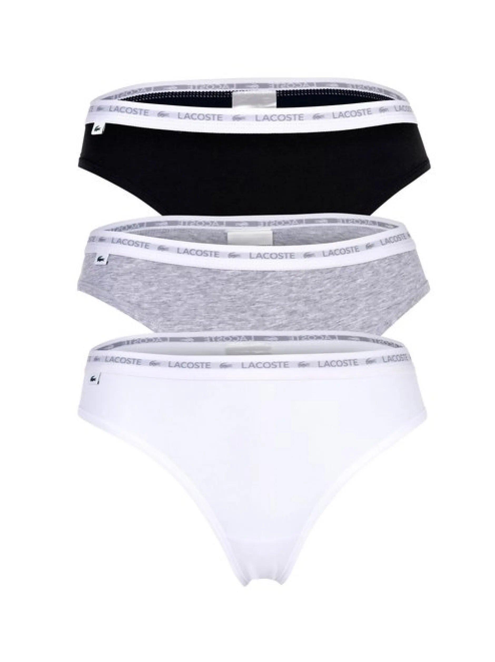 Lacoste Damen String 3er Pack in mehrfarbig
