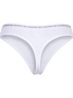 Lacoste Damen String 3er Pack in mehrfarbig