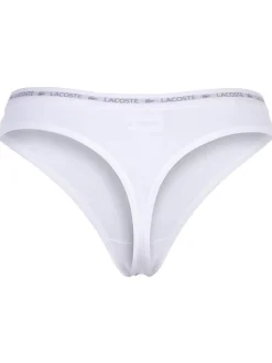 Lacoste Damen String 3er Pack in mehrfarbig